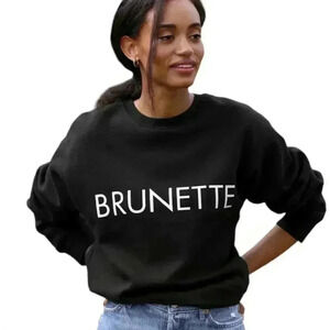 Brunette the Label Brunette Classic Sweatshirt Black Crewneck  Women's size S/M